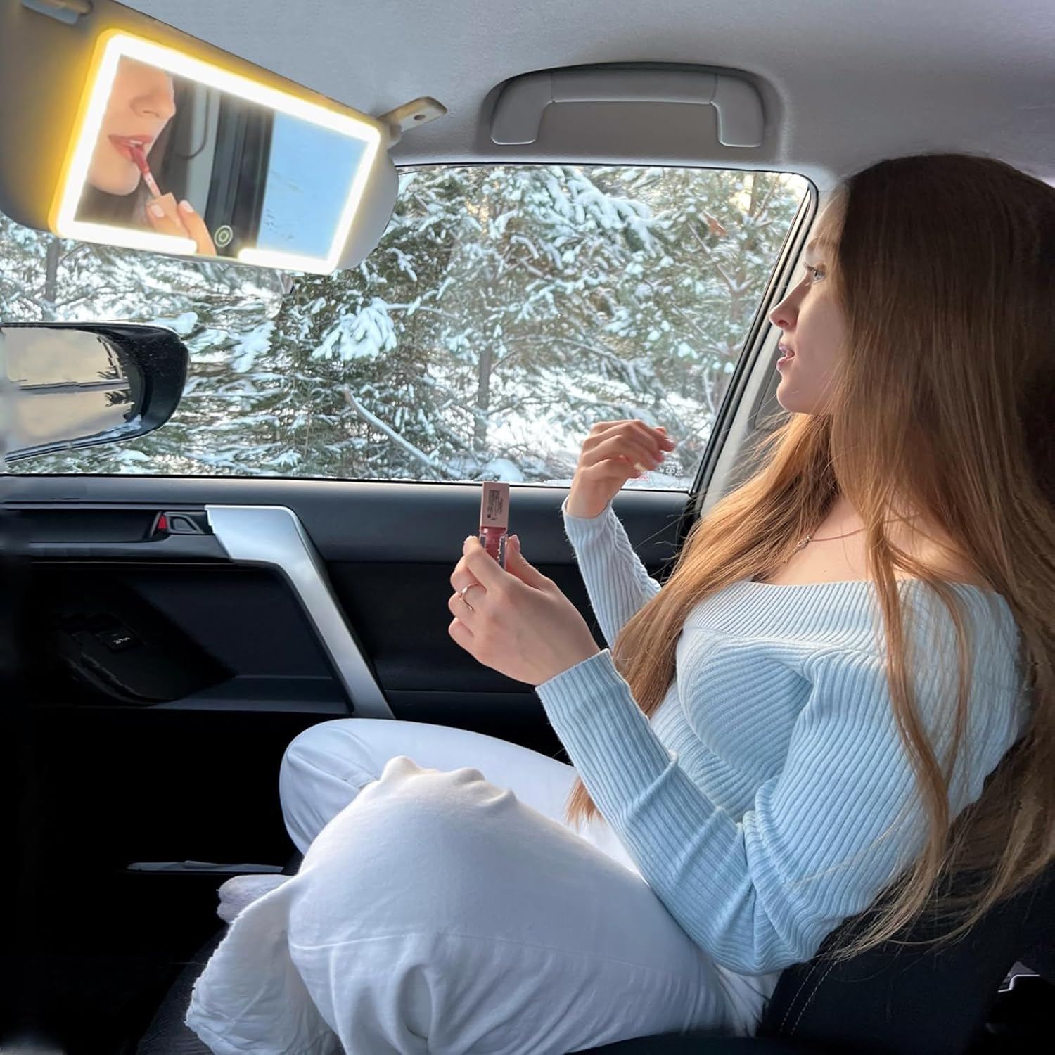 ESPEJO CON LUZ LED PARA VEHICULOS